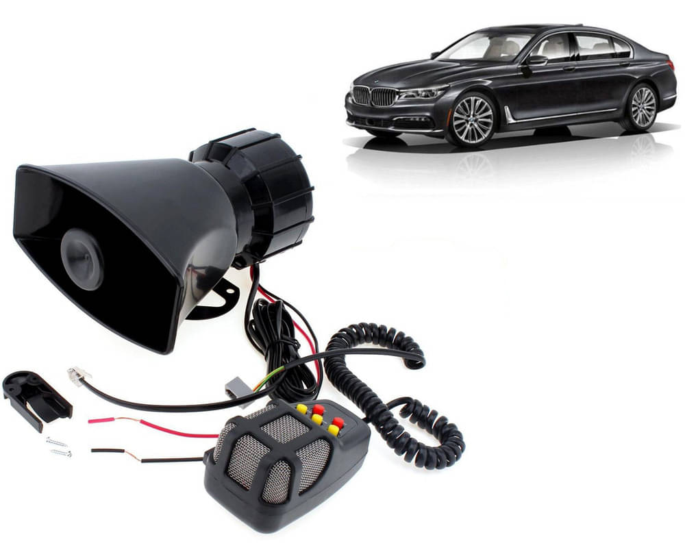 7 Tone Siren Horn Hooter with Mic For All Cars, Trucks, Mini Trucks, Vans, Bikes-Loud Siren With 7 Different Great Sounds For 725i     			7 Tone Siren Horn Hooter with Mic For All Cars, Trucks, Mini Trucks, Vans, Bikes-Loud Siren With 7 Different Great Sounds For 725i