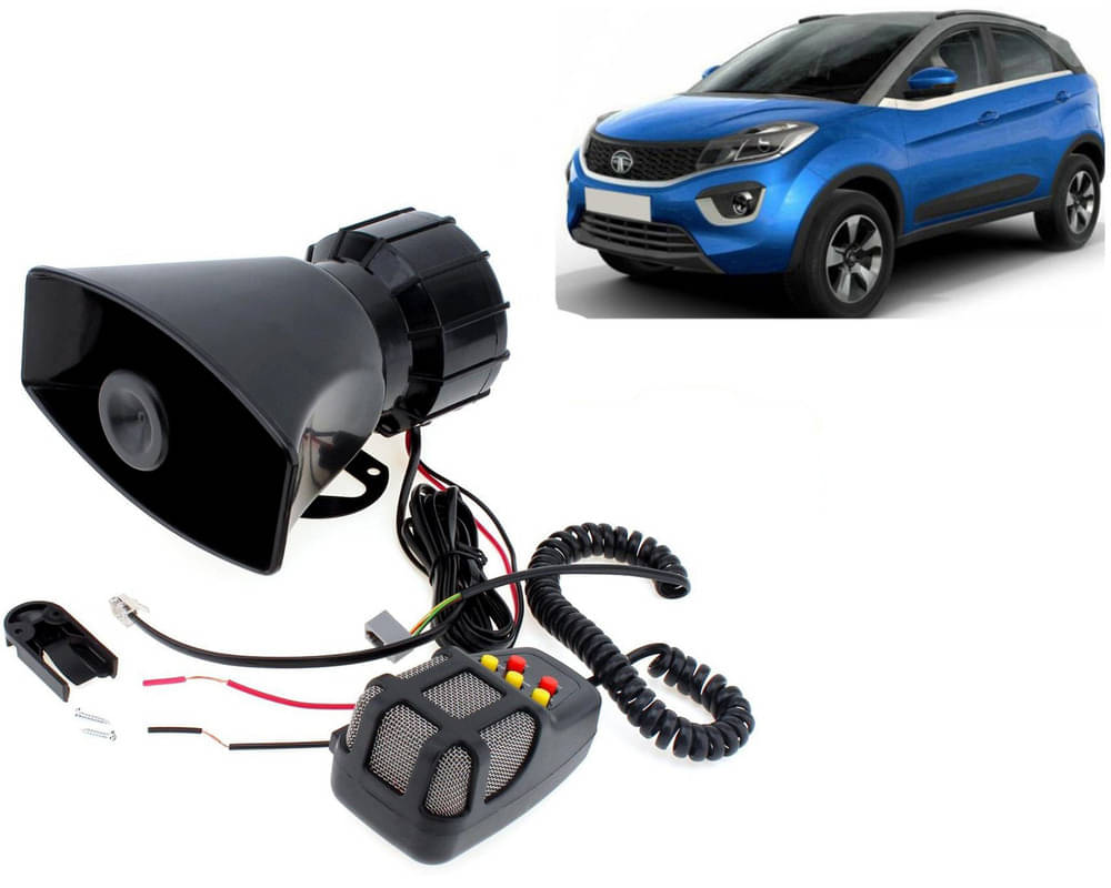 7 Tone Siren Horn Hooter with Mic For All Cars, Trucks, Mini Trucks, Vans, Bikes-Loud Siren With 7 Different Great Sounds For Nexon     			7 Tone Siren Horn Hooter with Mic For All Cars, Trucks, Mini Trucks, Vans, Bikes-Loud Siren With 7 Different Great Sounds For Nexon