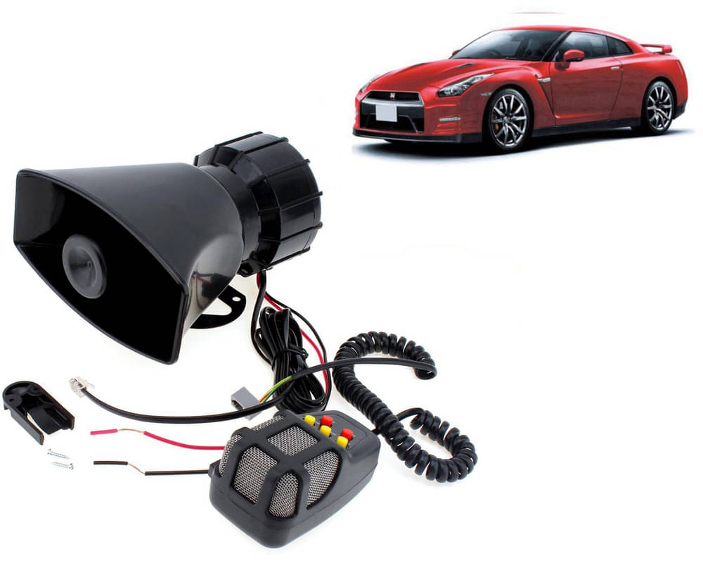 7 Tone Siren Horn Hooter with Mic For All Cars, Trucks, Mini Trucks, Vans, Bikes-Loud Siren With 7 Different Great Sounds For GT-R 7 Tone Siren Horn Hooter with Mic For All Cars, Trucks, Mini Trucks, Vans, Bikes-Loud Siren With 7 Different Great Sounds For GT-R