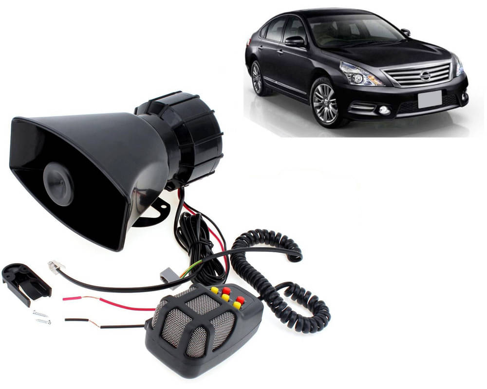     			7 Tone Siren Horn Hooter with Mic For All Cars, Trucks, Mini Trucks, Vans, Bikes-Loud Siren With 7 Different Great Sounds For Teana