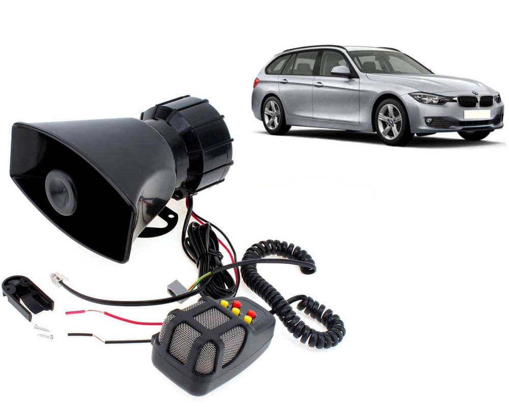     			7 Tone Siren Horn Hooter with Mic For All Cars, Trucks, Mini Trucks, Vans, Bikes-Loud Siren With 7 Different Great Sounds For 320D