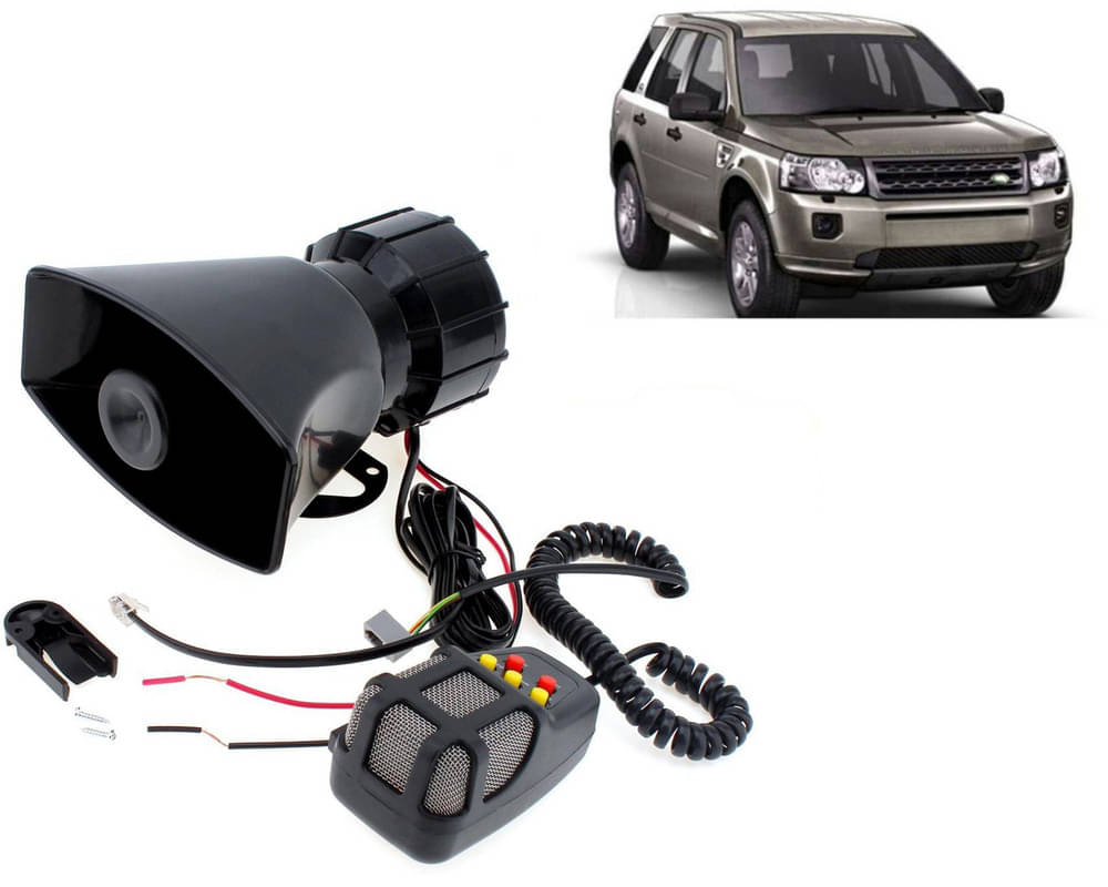     			7 Tone Siren Horn Hooter with Mic For All Cars, Trucks, Mini Trucks, Vans, Bikes-Loud Siren With 7 Different Great Sounds For FREELANDER 2