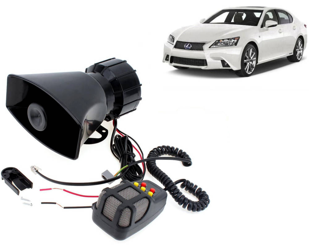 7 Tone Siren Horn Hooter with Mic For All Cars, Trucks, Mini Trucks, Vans, Bikes-Loud Siren With 7 Different Great Sounds For GS 350 7 Tone Siren Horn Hooter with Mic For All Cars, Trucks, Mini Trucks, Vans, Bikes-Loud Siren With 7 Different Great Sounds For GS 350