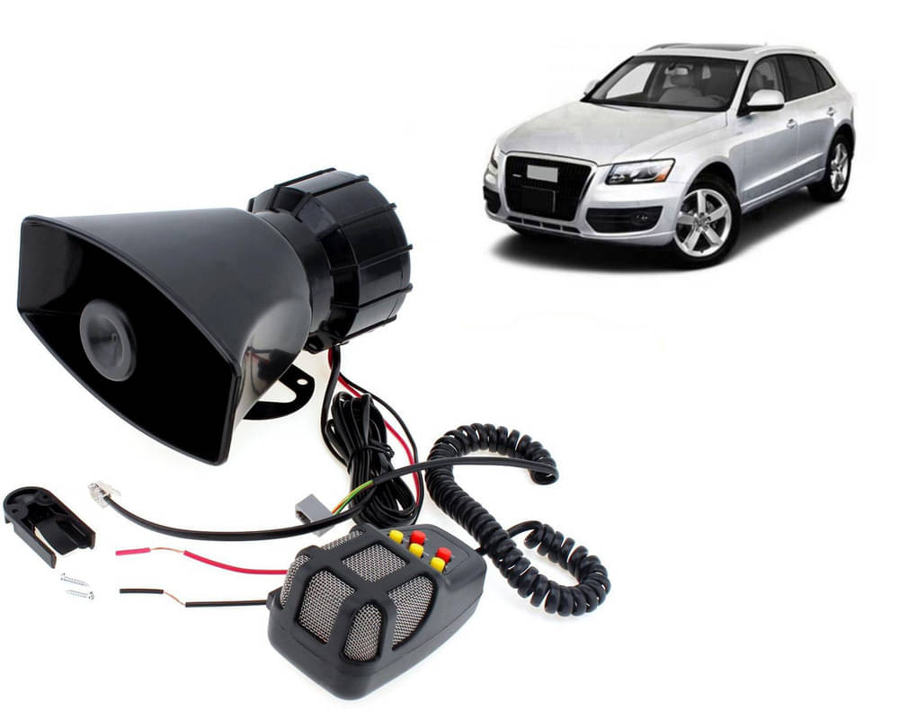     			7 Tone Siren Horn Hooter with Mic For All Cars, Trucks, Mini Trucks, Vans, Bikes-Loud Siren With 7 Different Great Sounds For Q3