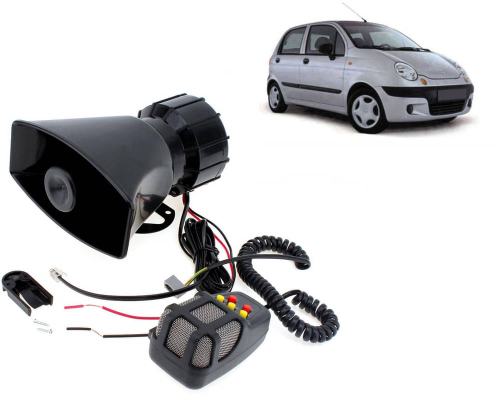7 Tone Siren Horn Hooter with Mic For All Cars, Trucks, Mini Trucks, Vans, Bikes-Loud Siren With 7 Different Great Sounds For Daewoo Matiz 7 Tone Siren Horn Hooter with Mic For All Cars, Trucks, Mini Trucks, Vans, Bikes-Loud Siren With 7 Different Great Sounds For Daewoo Matiz