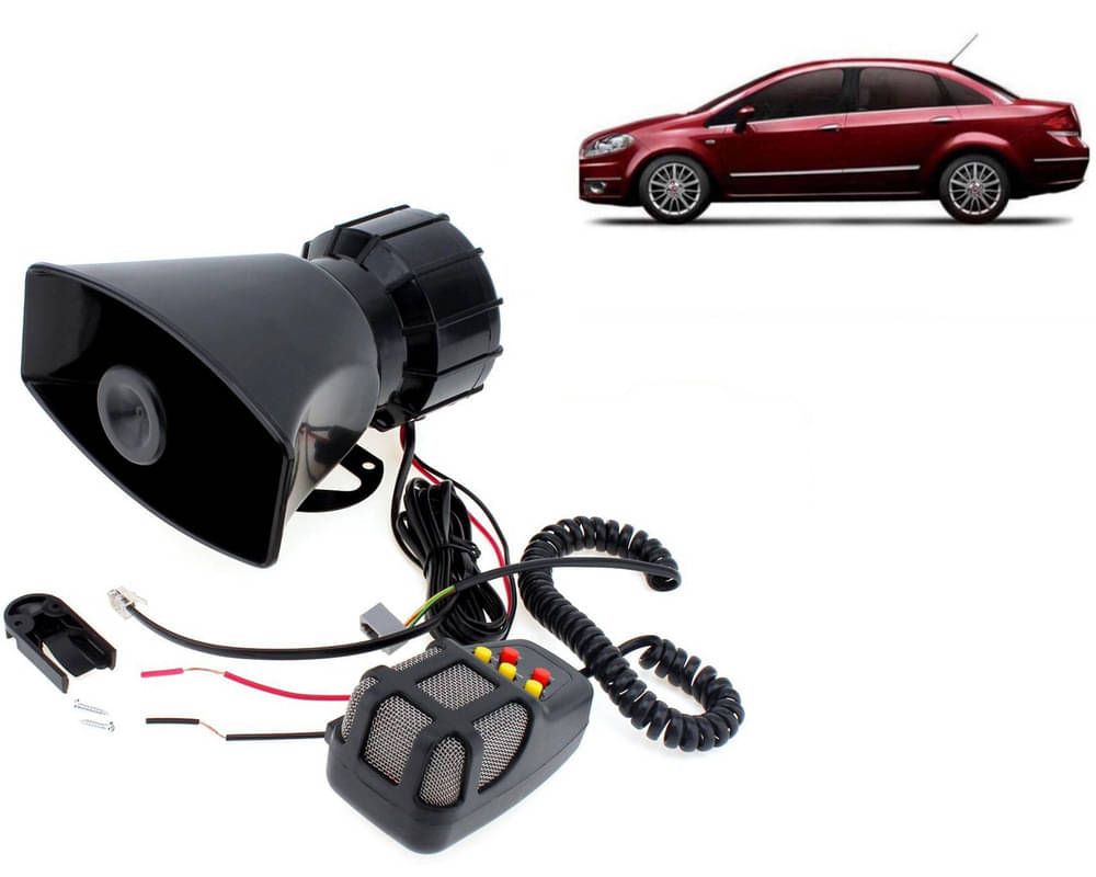 7 Tone Siren Horn Hooter with Mic For All Cars, Trucks, Mini Trucks, Vans, Bikes-Loud Siren With 7 Different Great Sounds For Linea 7 Tone Siren Horn Hooter with Mic For All Cars, Trucks, Mini Trucks, Vans, Bikes-Loud Siren With 7 Different Great Sounds For Linea