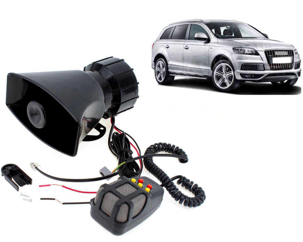     			7 Tone Siren Horn Hooter with Mic For All Cars, Trucks, Mini Trucks, Vans, Bikes-Loud Siren With 7 Different Great Sounds For Q7