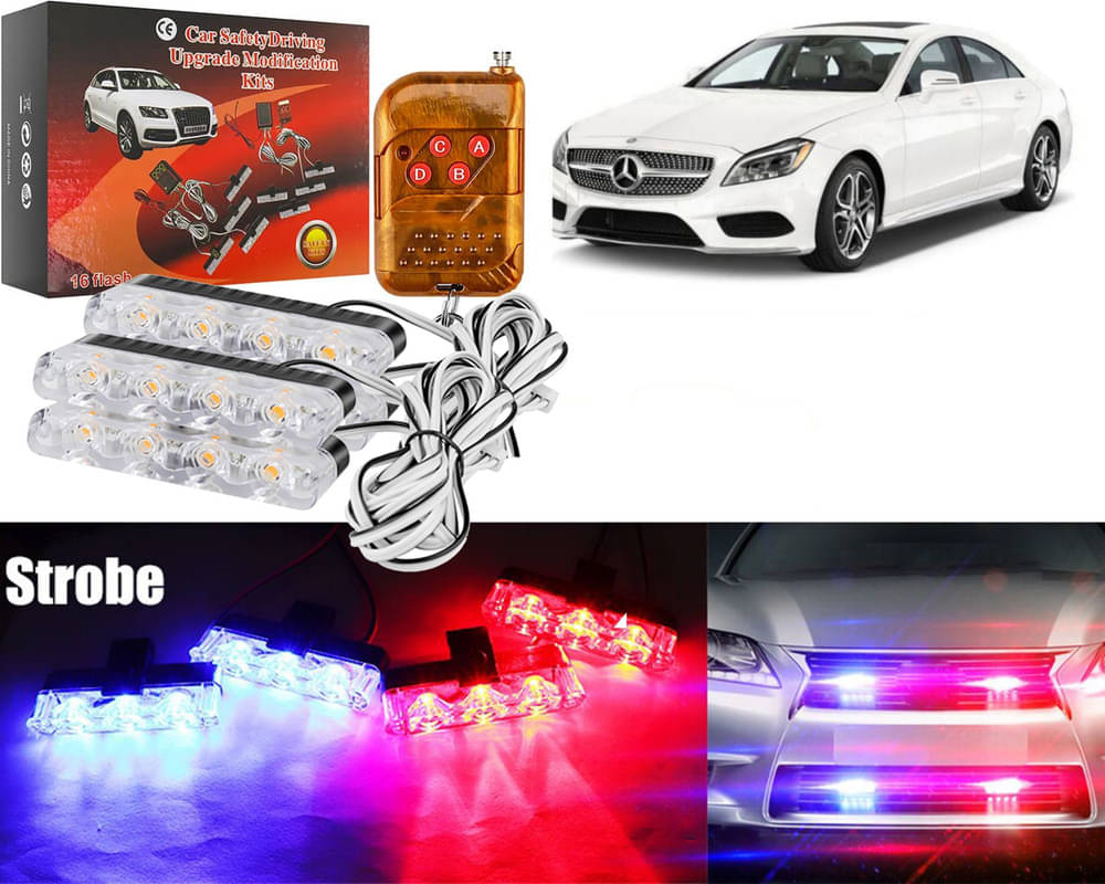 Car Grill Red & Blue LED DRL Police Flasher Emergency Warning Strobe Light For CLs-Class Car Grill Red & Blue LED DRL Police Flasher Emergency Warning Strobe Light For CLs-Class