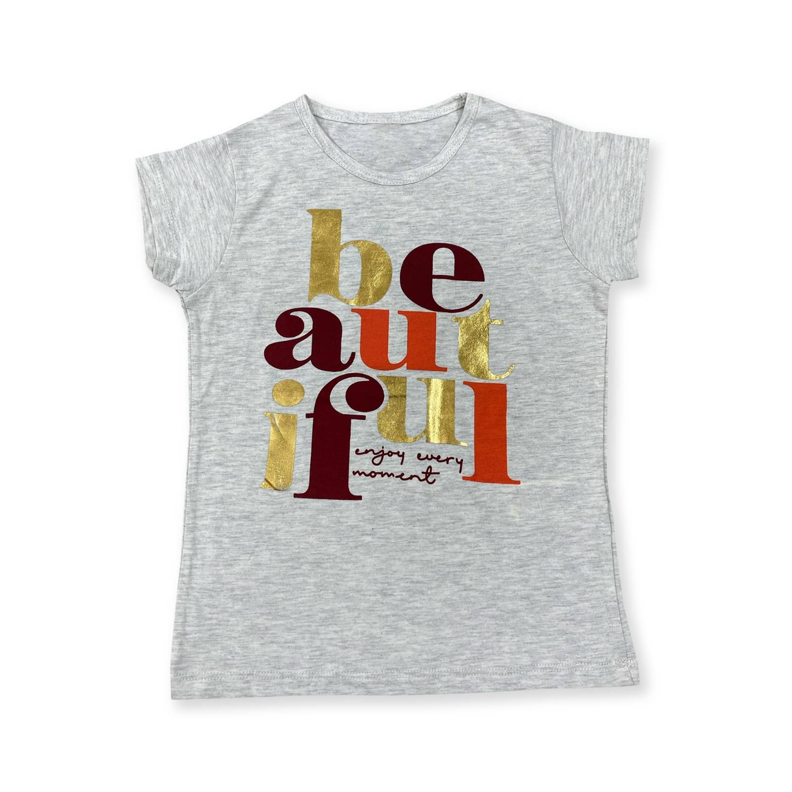     			Thread Sutra Pack of 1 Boys & Girls Cotton T-Shirt ( Grey )
