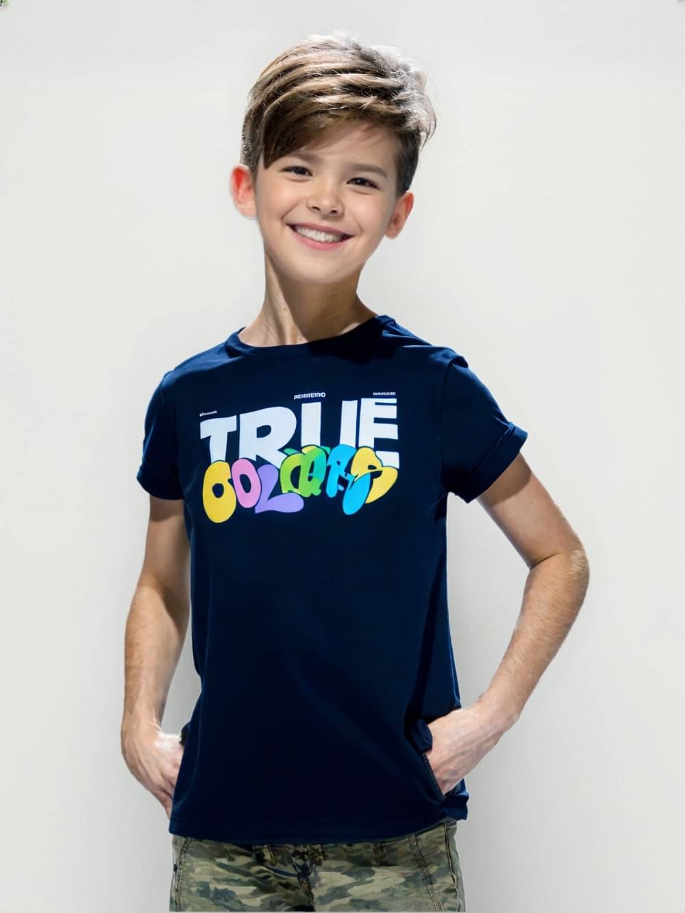     			Thread Sutra Pack of 1 Boys & Girls Cotton T-Shirt ( Navy Blue )