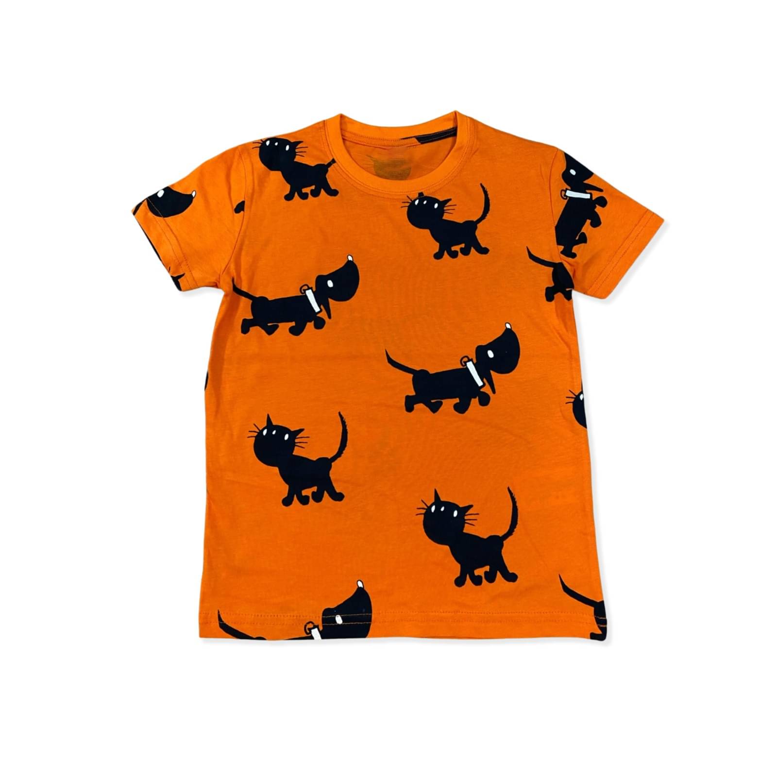     			Thread Sutra Pack of 1 Boys & Girls Cotton T-Shirt ( Orange )
