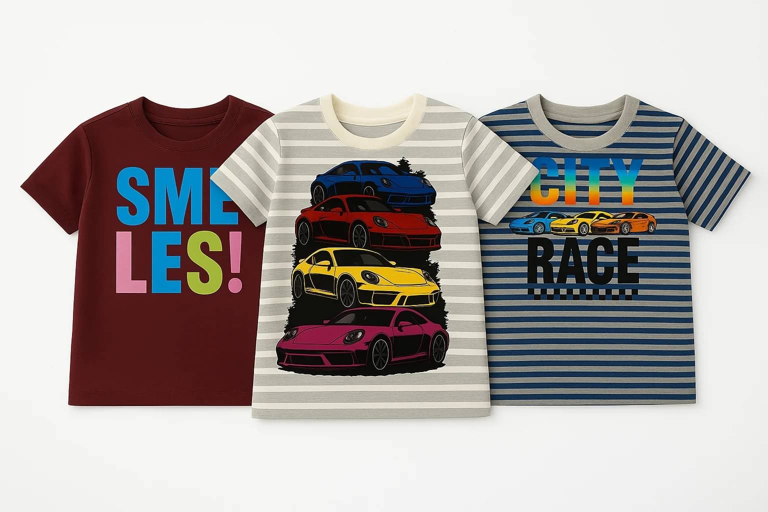     			Thread Sutra Pack of 3 Boys & Girls Cotton T-Shirt ( Multicolor 1 )