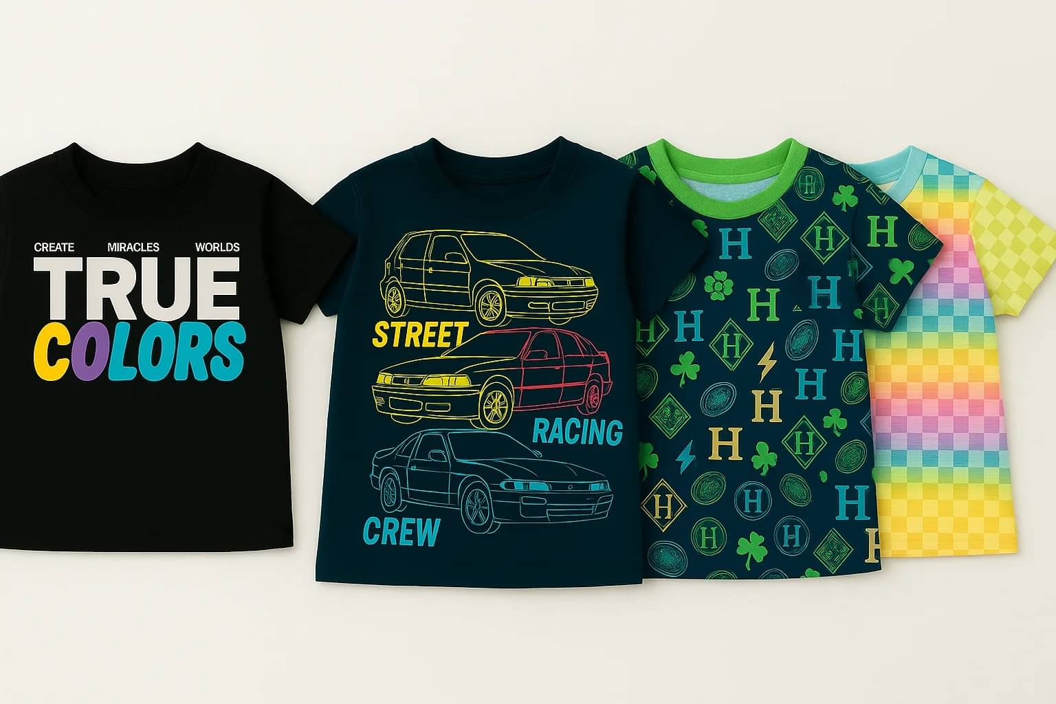     			Thread Sutra Pack of 4 Boys & Girls Cotton T-Shirt ( Multicolor 7 )