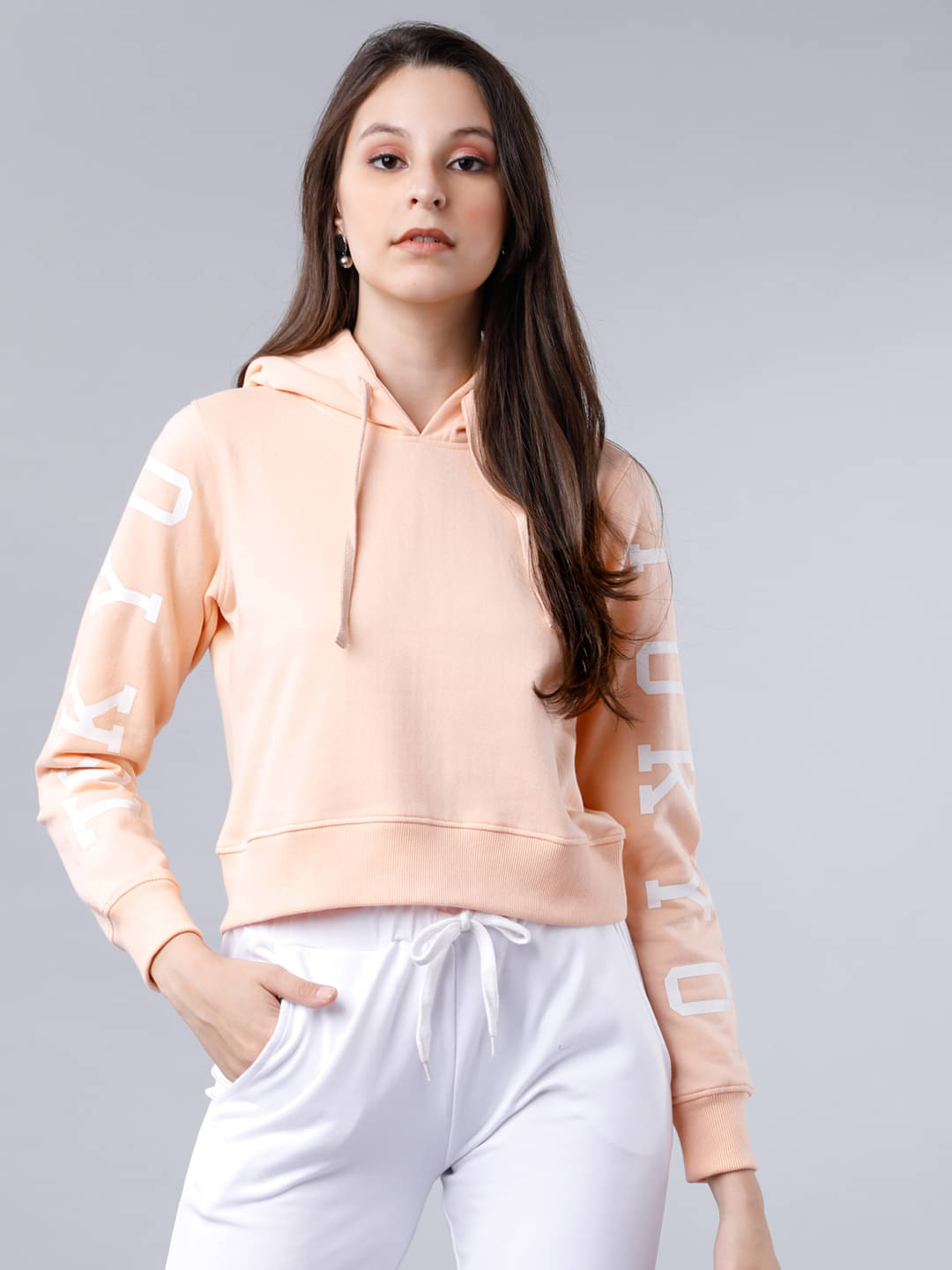    			Tokyo Talkies Cotton Blend Women's Hooded Sweatshirt ( Multi Color )