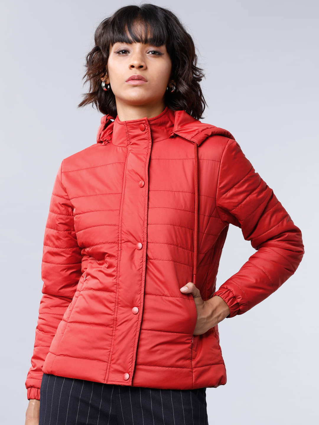     			Tokyo Talkies - Polyester Blend Rust Puffer