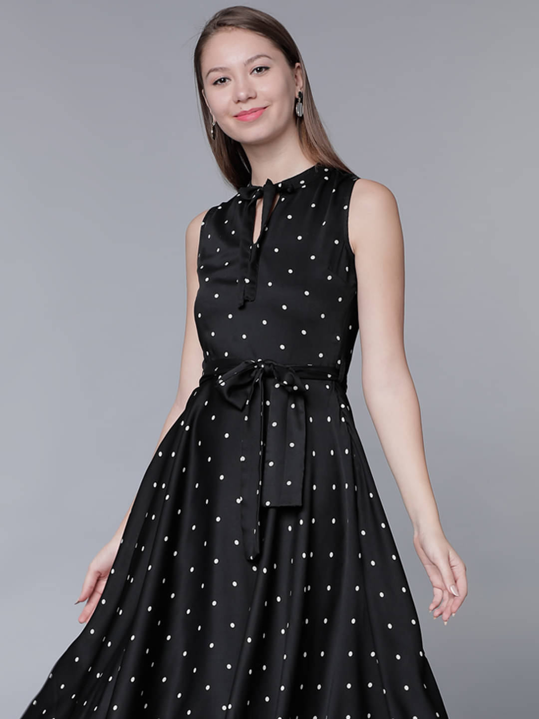 Tokyo Talkies Women Polyester Printed Fit & Flare Dress ( Multicolor )     			Tokyo Talkies Women Polyester Printed Fit & Flare Dress ( Multicolor )