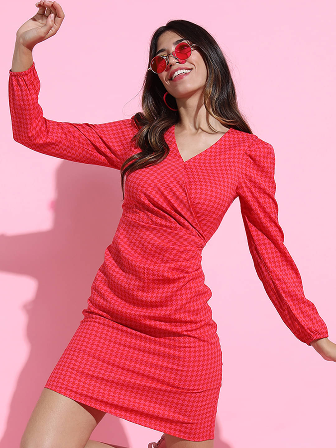     			Tokyo Talkies Women Polyester Printed A-line Dress ( Multicolor )