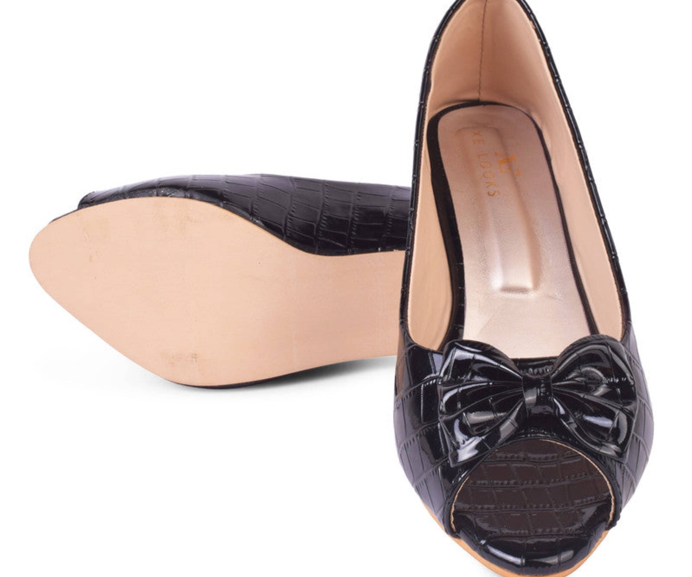     			XE Looks Black Women's Slip On Heels