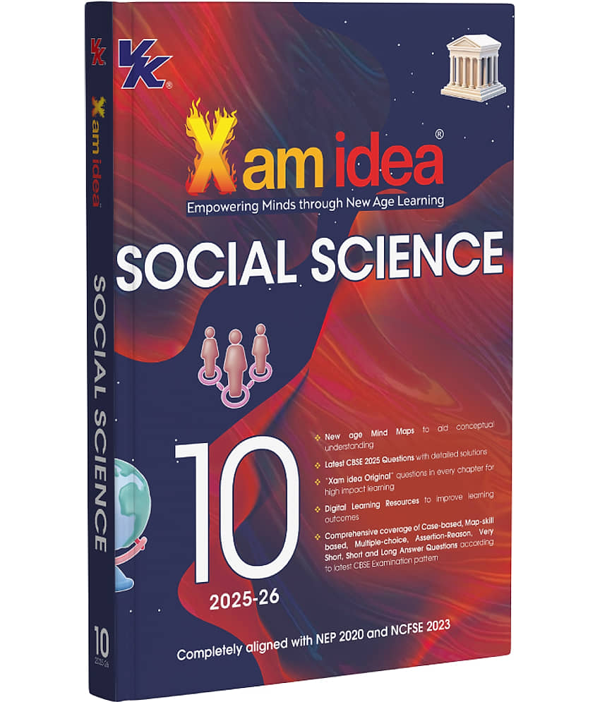 Xam idea Class 10 Social Science (2025-26) | Latest CBSE Syllabus | Mind Maps & Digital Learning Resources | Comprehensive Coverage