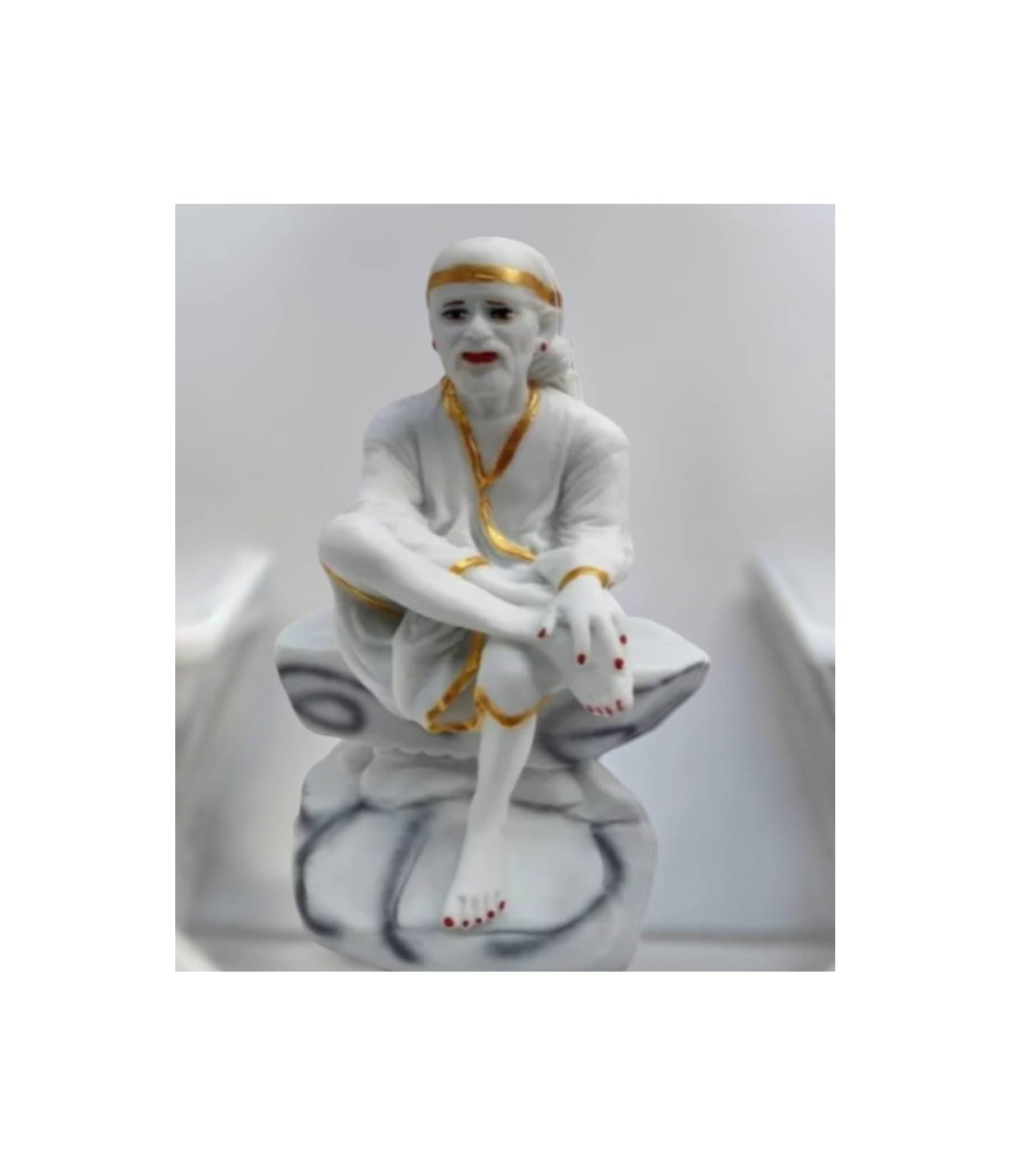    			shree jinvar decor Marble Dusk Sai Baba Idol ( 20 cm )