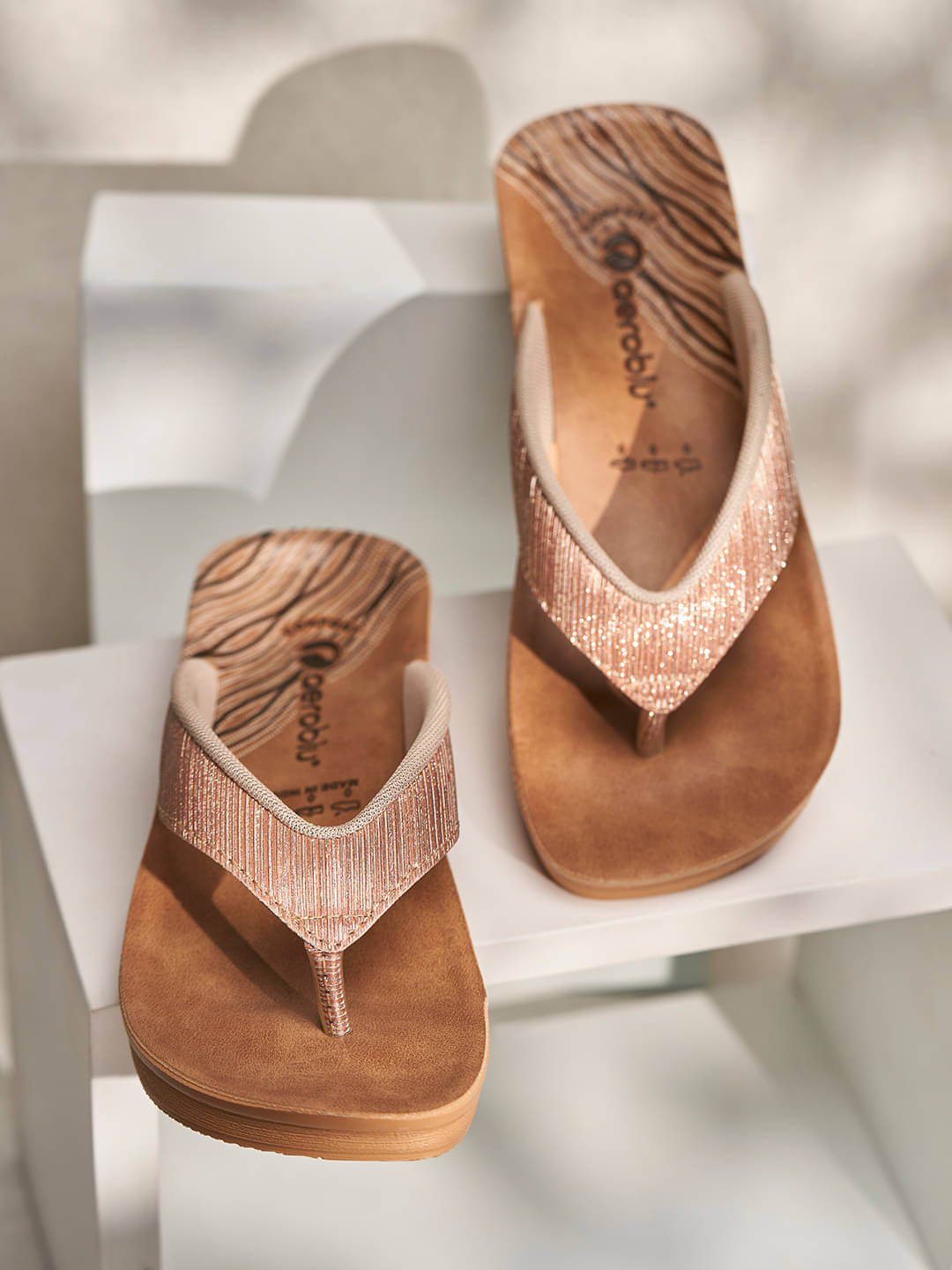     			Aeroblu Footwear Beige Women's Flats