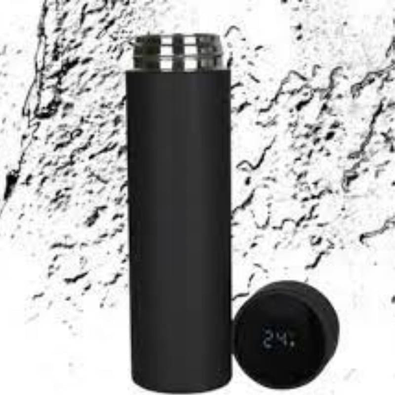     			BLUST & FAMME Black Steel Water Bottle 400 mL ( Set of 1 )