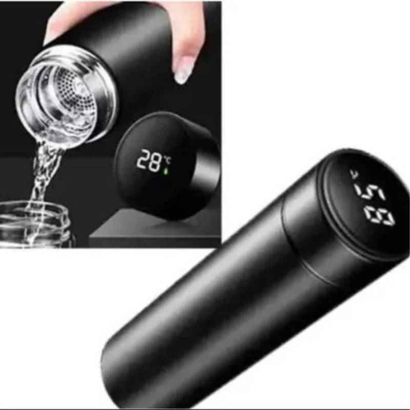     			BLUST & FAMME Black Steel Water Bottle 400 mL ( Set of 1 )