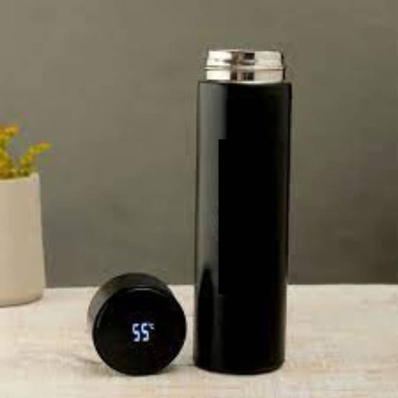     			BLUST & FAMME Black Steel Water Bottle 400 mL ( Set of 1 )
