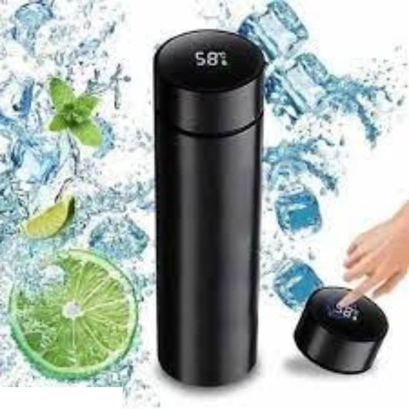     			BLUST & FAMME Black Steel Water Bottle 400 mL ( Set of 1 )