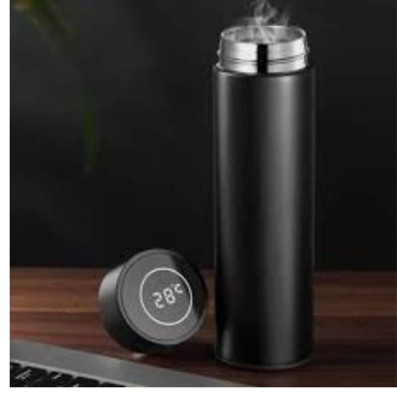     			BLUST & FAMME Black Steel Water Bottle 400 mL ( Set of 1 )