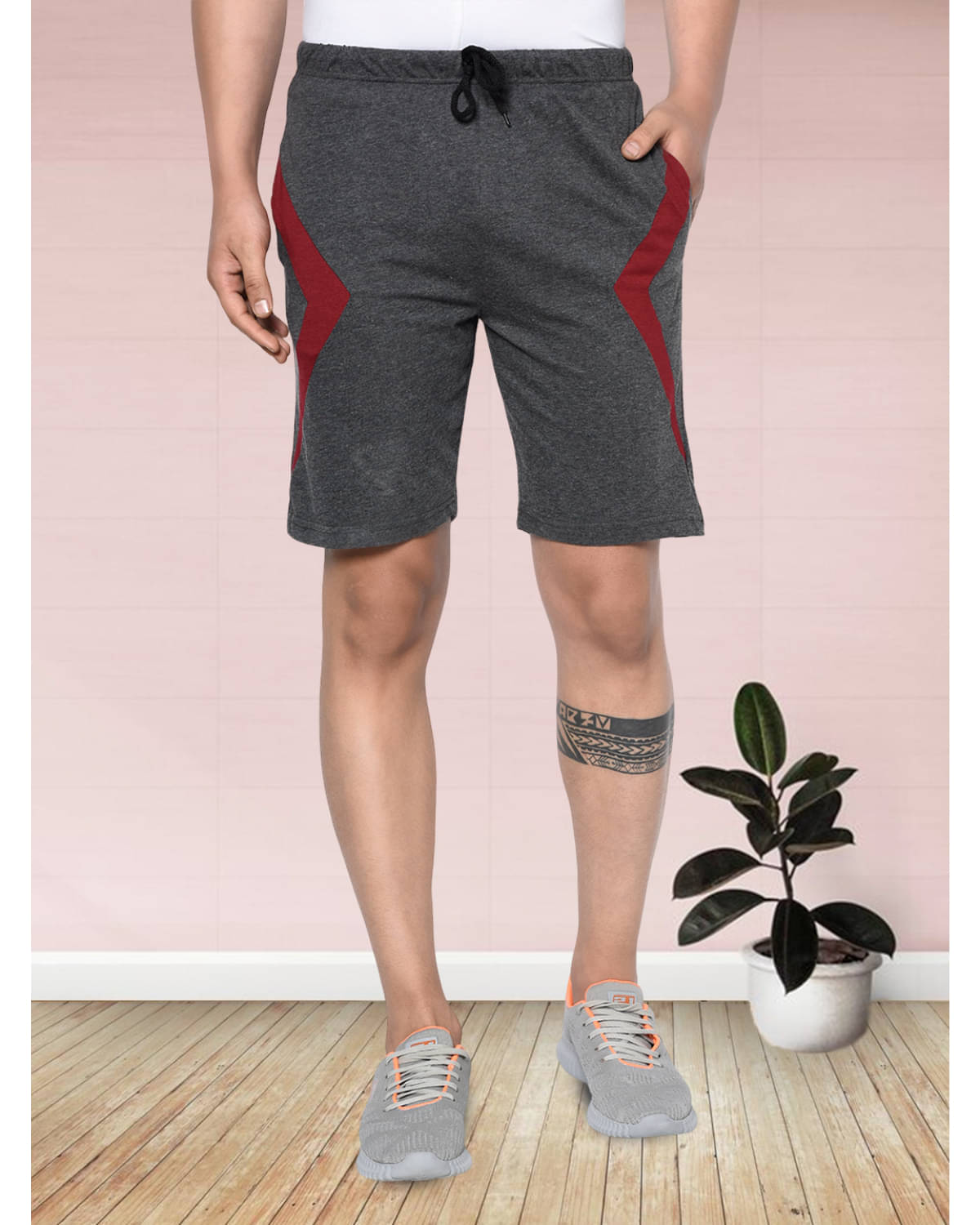 Glito Dark Grey Cotton Men's Shorts ( Pack of 1 ) Glito Dark Grey Cotton Men's Shorts ( Pack of 1 )