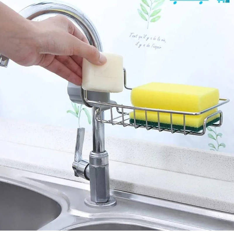 Kitchen Faucet Sponge Holder, Hanging Sink Organizer pack of 1     			Kitchen Faucet Sponge Holder, Hanging Sink Organizer pack of 1