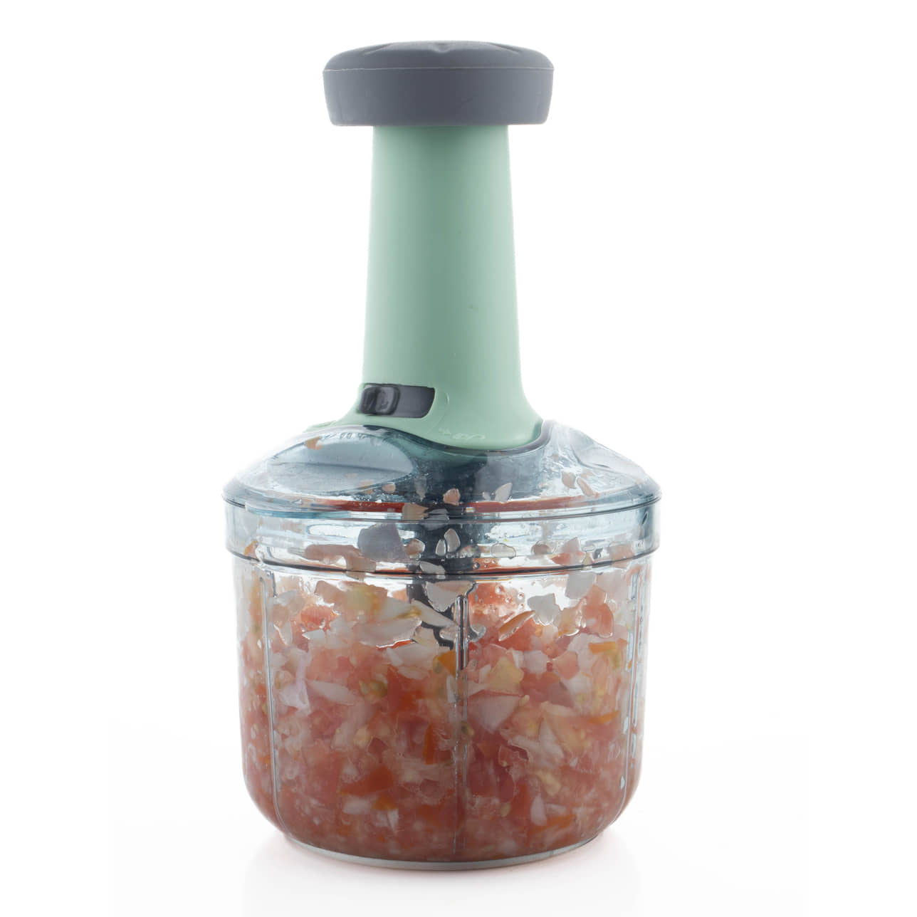 MAGICSPOON Chopper Blue and Black Virgin Plastic Mannual Chopper 900 ml ( Pack of 1 )