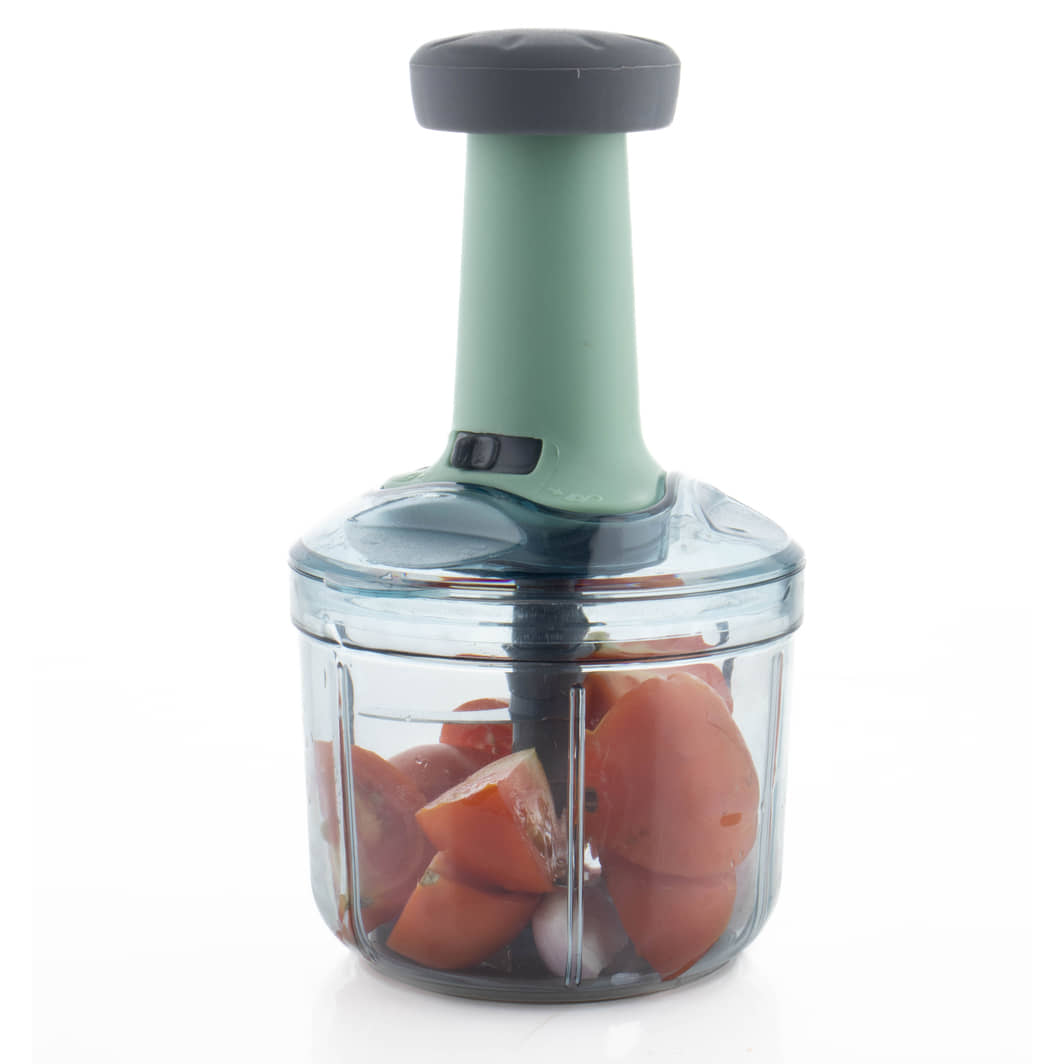 MAGICSPOON Hand Chopper Blue Polypropylene Mannual Chopper 900 ml ( Pack of 1 )