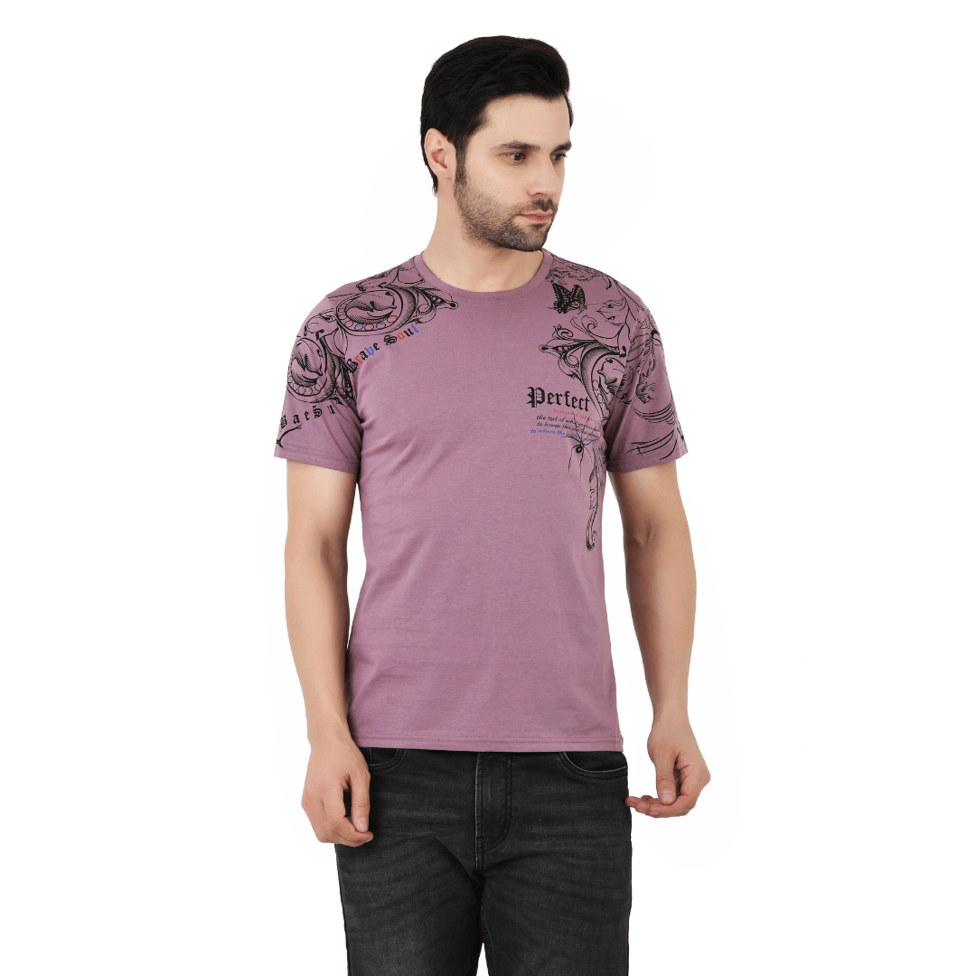     			Sageware Men Cotton Regular Fit Solid T-Shirt ( Purple )