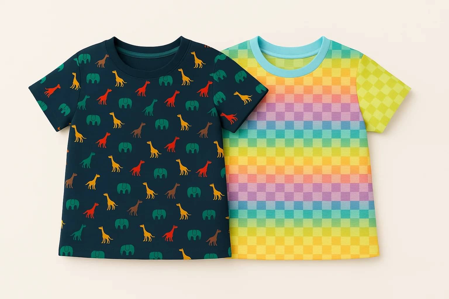Thread Sutra Pack of 2 Boys & Girls Cotton T-Shirt ( Multicolor 13 ) Thread Sutra Pack of 2 Boys & Girls Cotton T-Shirt ( Multicolor 13 )