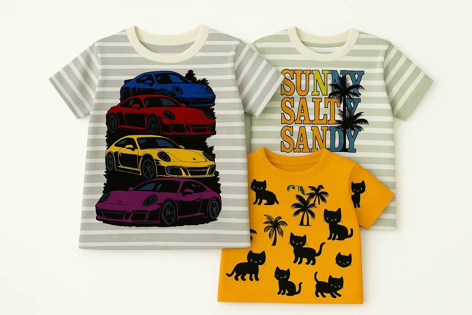     			Thread Sutra Pack of 3 Boys & Girls Cotton T-Shirt ( Multicolor 10 )