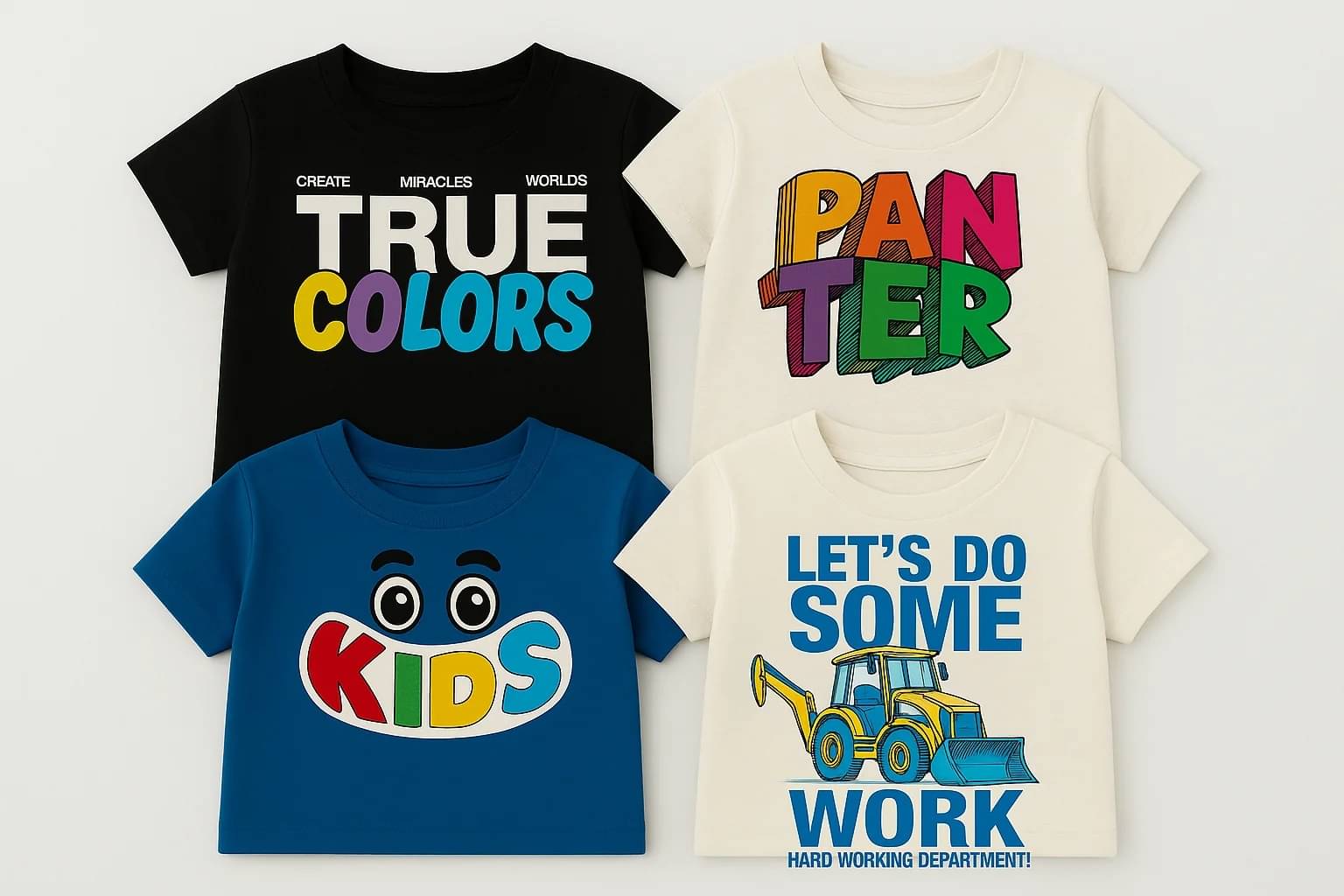     			Thread Sutra Pack of 4 Boys & Girls Cotton T-Shirt ( Multicolor 8 )