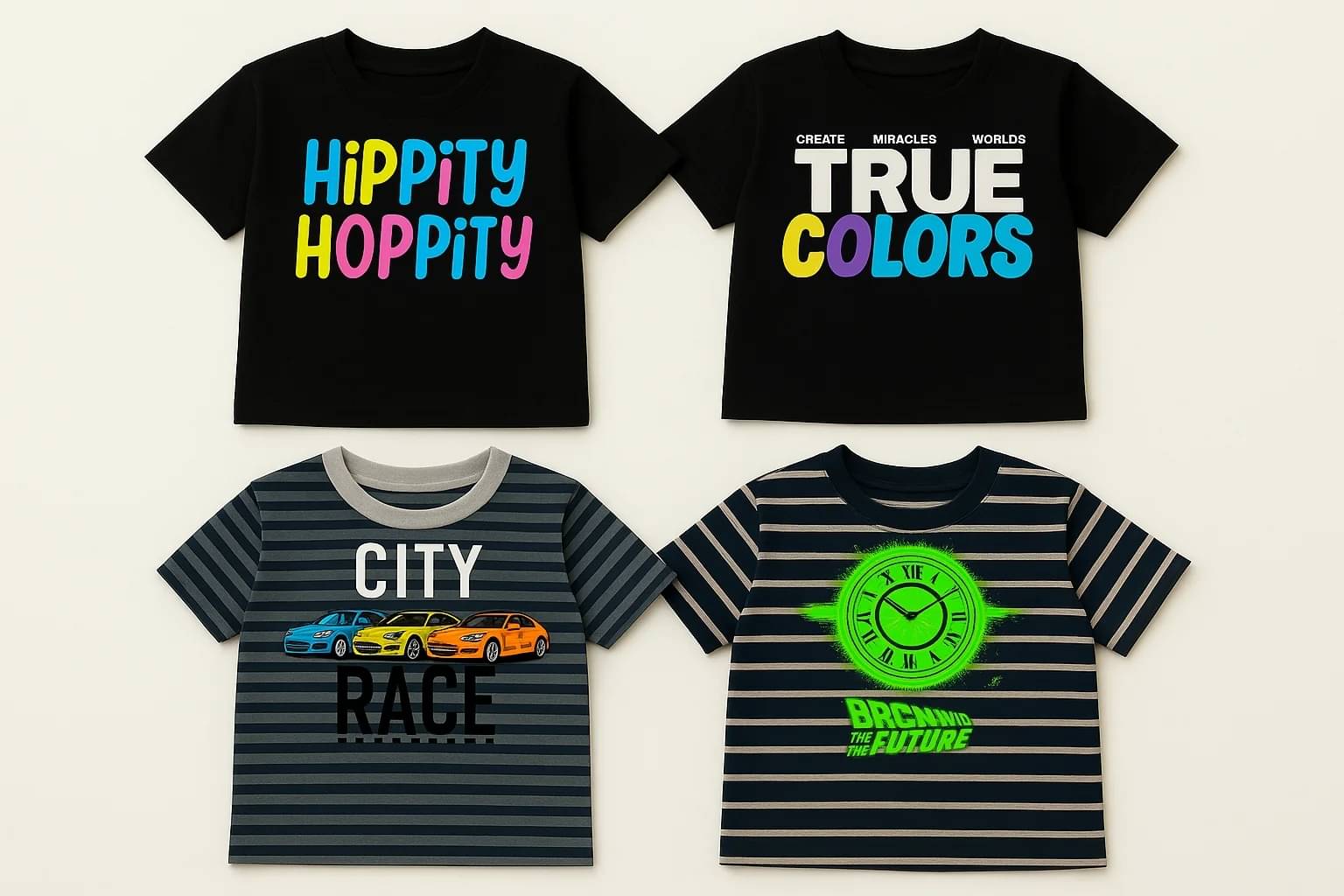     			Thread Sutra Pack of 4 Boys & Girls Cotton T-Shirt ( Multicolor 6 )