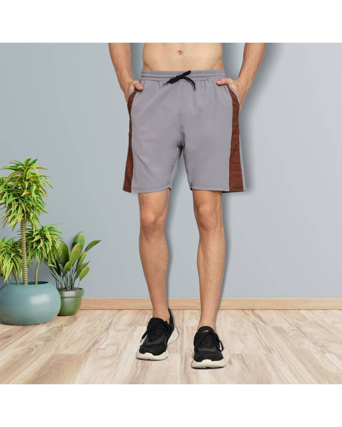     			Unicus Apparel Light Grey Polyester Men's Shorts ( Pack of 1 )