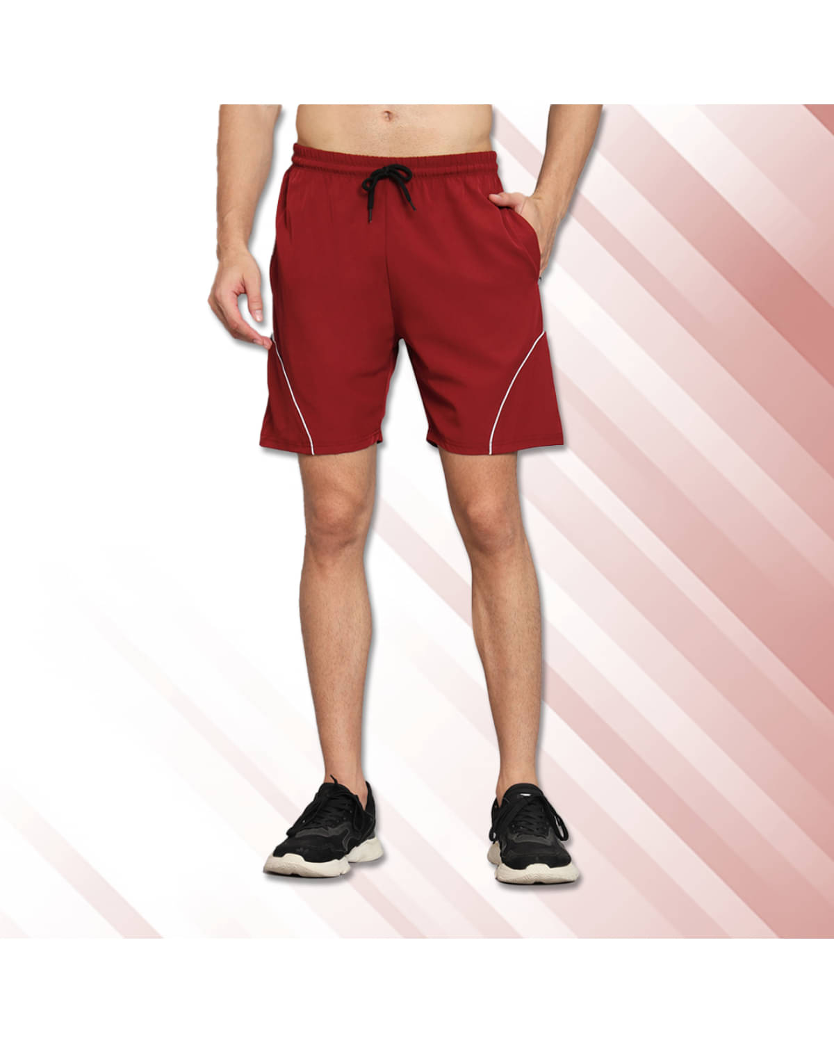     			Unicus Apparel Maroon Polyester Men's Shorts ( Pack of 1 )