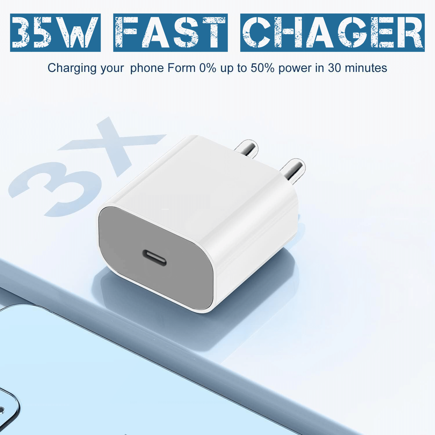    			35W USB Type-C Fast Charging Adapter with Power Delivery | Compact Wall Charger for Smartphones,| Smart Protection | Lightweight & Travel-Friendly Design