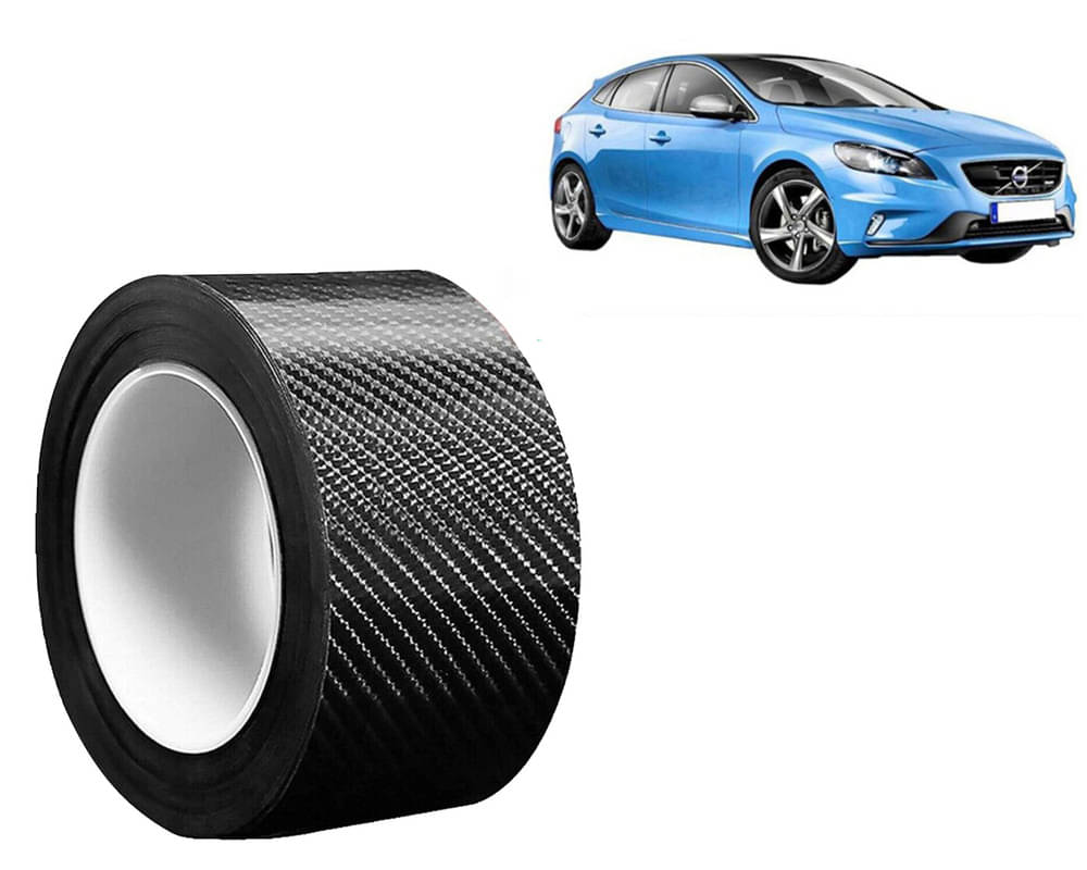     			5D Carbon Fiber Car Strip Stickers Door Sill Scuff Anti Scratch Tape Protector Film Automotive Wrap Film Anti-stepping Car Tape For V40
