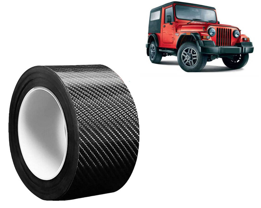     			5D Carbon Fiber Car Strip Stickers Door Sill Scuff Anti Scratch Tape Protector Film Automotive Wrap Film Anti-stepping Car Tape For Thar