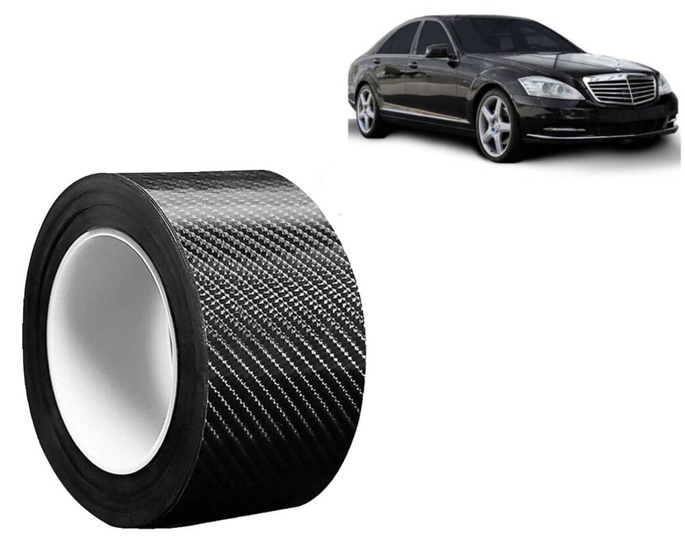     			5D Carbon Fiber Car Strip Stickers Door Sill Scuff Anti Scratch Tape Protector Film Automotive Wrap Film Anti-stepping Car Tape For Benz S320