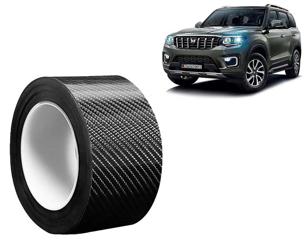     			5D Carbon Fiber Car Strip Stickers Door Sill Scuff Anti Scratch Tape Protector Film Automotive Wrap Film Anti-stepping Car Tape For Scorpio N