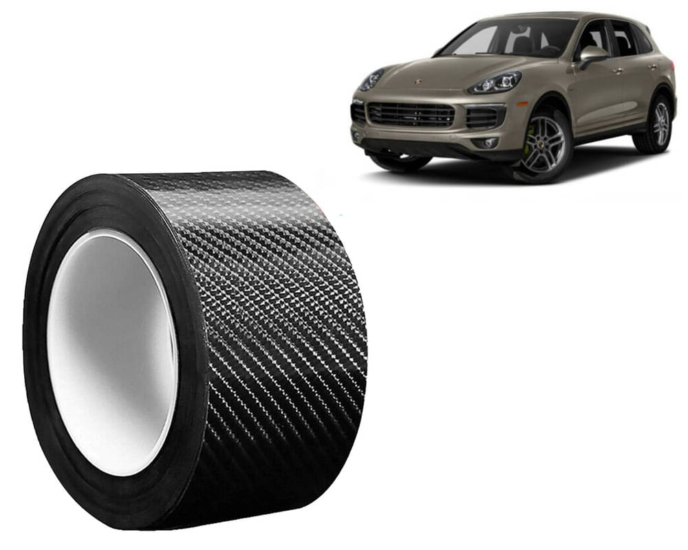     			5D Carbon Fiber Car Strip Stickers Door Sill Scuff Anti Scratch Tape Protector Film Automotive Wrap Film Anti-stepping Car Tape For Cayenne E-Hybrid