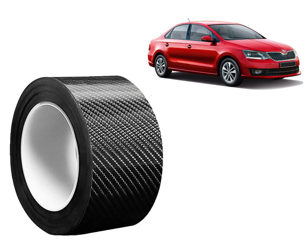     			5D Carbon Fiber Car Strip Stickers Door Sill Scuff Anti Scratch Tape Protector Film Automotive Wrap Film Anti-stepping Car Tape For Rapid TSI
