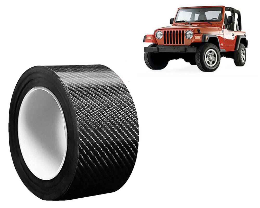     			5D Carbon Fiber Car Strip Stickers Door Sill Scuff Anti Scratch Tape Protector Film Automotive Wrap Film Anti-stepping Car Tape For Jeep