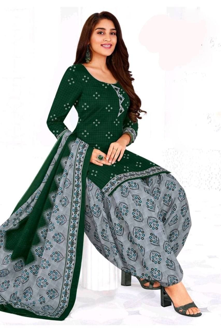 ANNAPURNA CREATION Women Crepe Unstitched Dress Material ( Dark Green ) ANNAPURNA CREATION Women Crepe Unstitched Dress Material ( Dark Green )